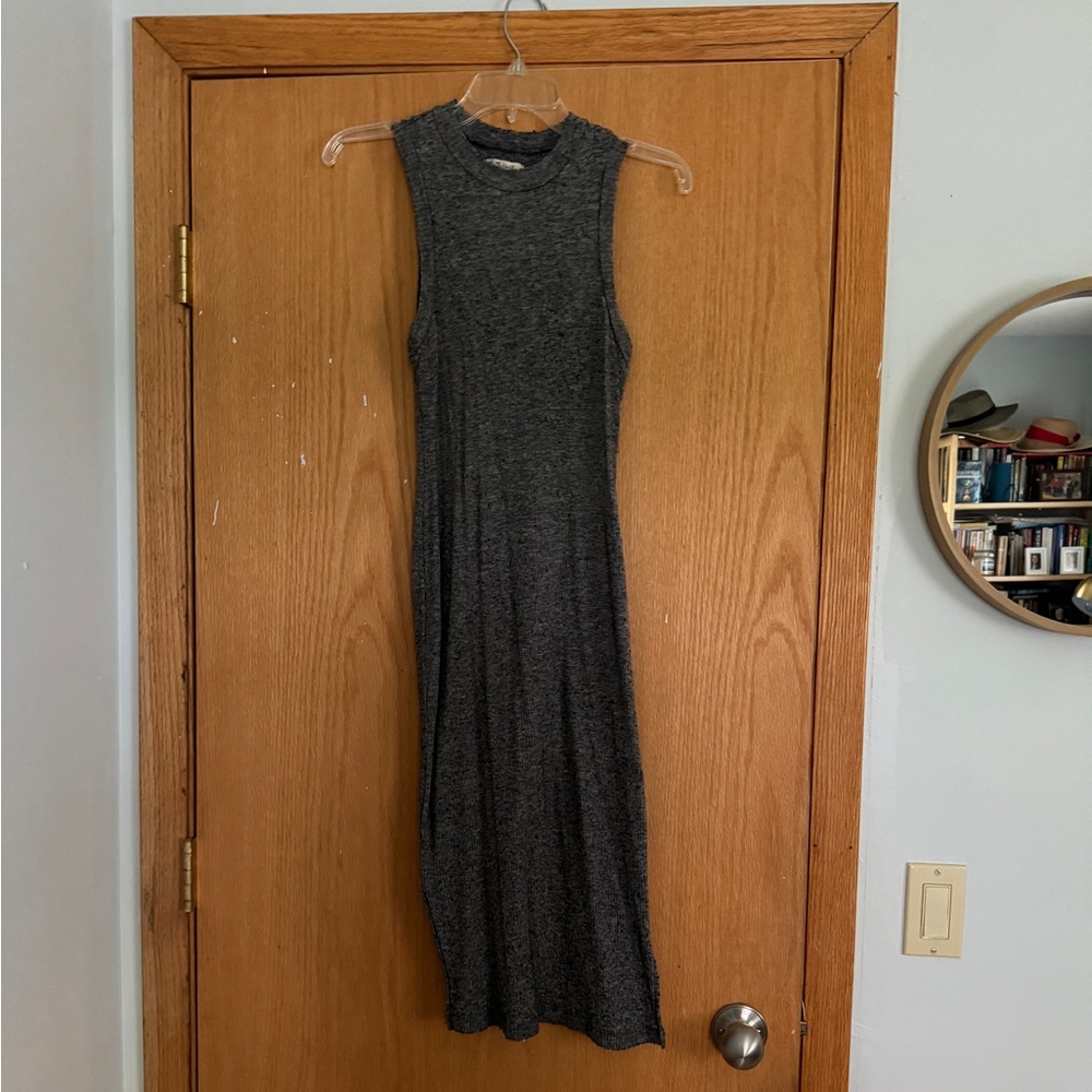 Madewell ribbed tank dress grey small knee length small